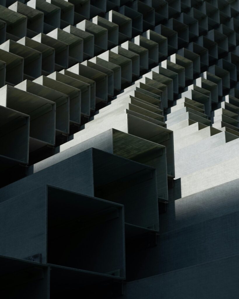Abstract industrial square steelwork